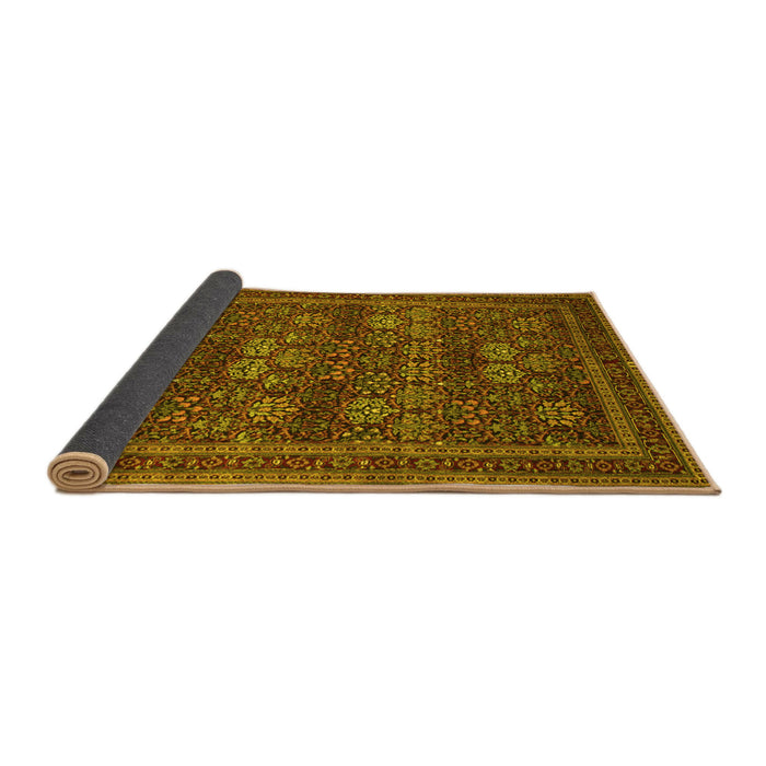 Sideview of Persian Yellow Traditional Rug, tr900yw