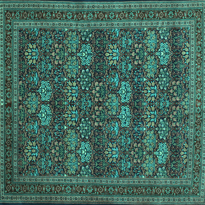 Square Persian Turquoise Traditional Rug, tr900turq