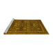 Sideview of Machine Washable Persian Yellow Traditional Rug, wshtr900yw