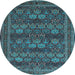 Round Persian Light Blue Traditional Rug, tr900lblu