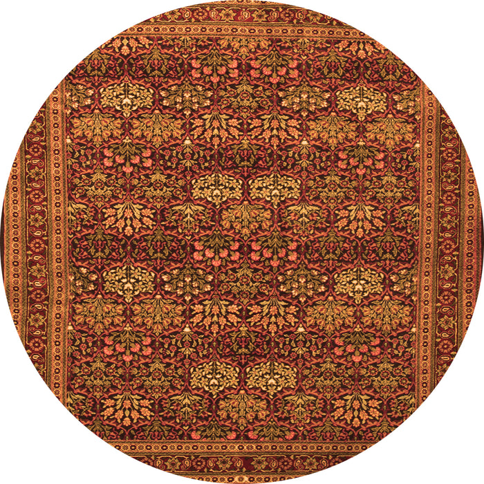 Square Persian Orange Traditional Rug, tr900org