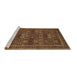 Sideview of Machine Washable Persian Brown Traditional Rug, wshtr900brn