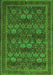 Serging Thickness of Machine Washable Persian Green Traditional Area Rugs, wshtr900grn