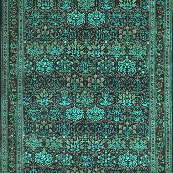 Machine Washable Persian Turquoise Traditional Area Rugs, wshtr900turq