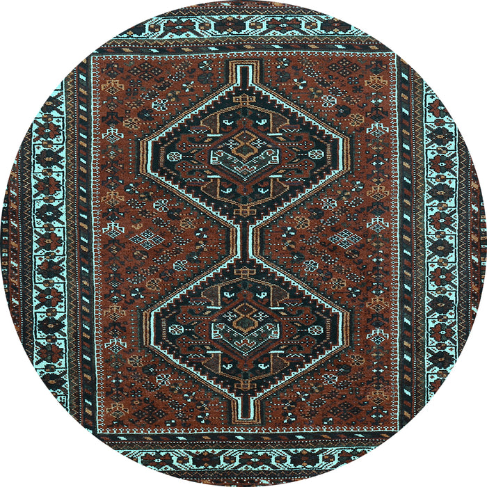 Round Persian Light Blue Traditional Rug, tr901lblu