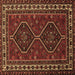 Square Machine Washable Persian Brown Traditional Rug, wshtr901brn