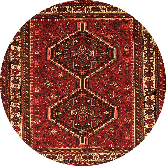Square Persian Orange Traditional Rug, tr901org