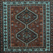 Square Persian Light Blue Traditional Rug, tr901lblu