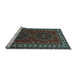 Sideview of Machine Washable Persian Light Blue Traditional Rug, wshtr901lblu