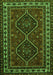 Serging Thickness of Machine Washable Persian Green Traditional Area Rugs, wshtr901grn