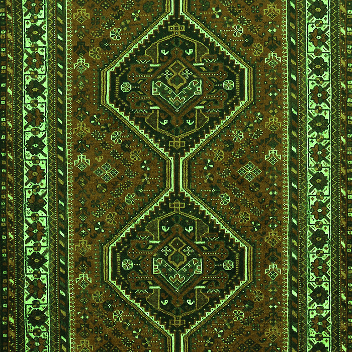 Serging Thickness of Machine Washable Persian Green Traditional Area Rugs, wshtr901grn