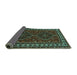 Sideview of Persian Turquoise Traditional Rug, tr901turq