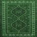 Square Persian Emerald Green Traditional Rug, tr901emgrn