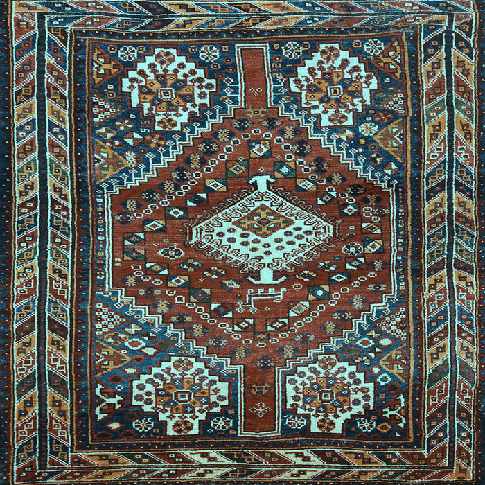 Square Persian Light Blue Traditional Rug, tr902lblu