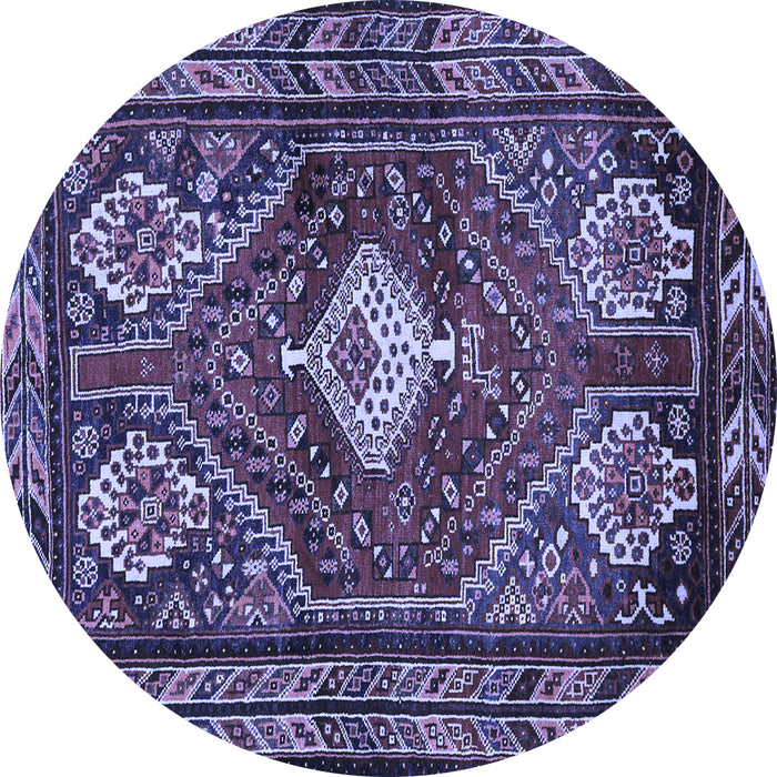 Round Persian Blue Traditional Rug, tr902blu
