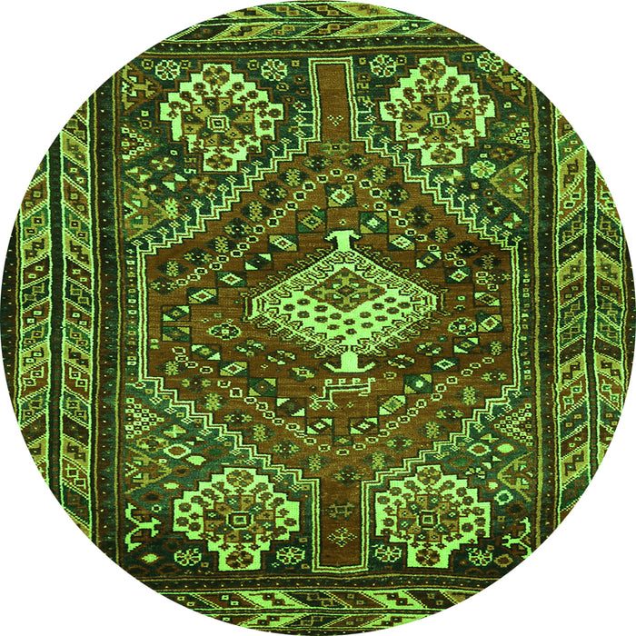 Square Persian Green Traditional Rug, tr902grn