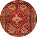 Square Persian Orange Traditional Rug, tr902org