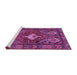 Sideview of Machine Washable Persian Purple Traditional Area Rugs, wshtr902pur