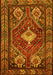 Machine Washable Persian Yellow Traditional Rug, wshtr902yw