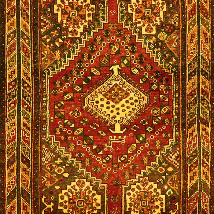 Machine Washable Persian Yellow Traditional Rug, wshtr902yw