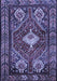 Machine Washable Persian Blue Traditional Rug, wshtr902blu