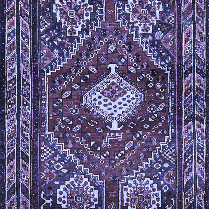 Machine Washable Persian Blue Traditional Rug, wshtr902blu