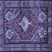 Square Persian Blue Traditional Rug, tr902blu