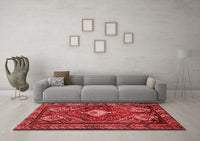 Machine Washable Persian Red Traditional Rug, wshtr902red