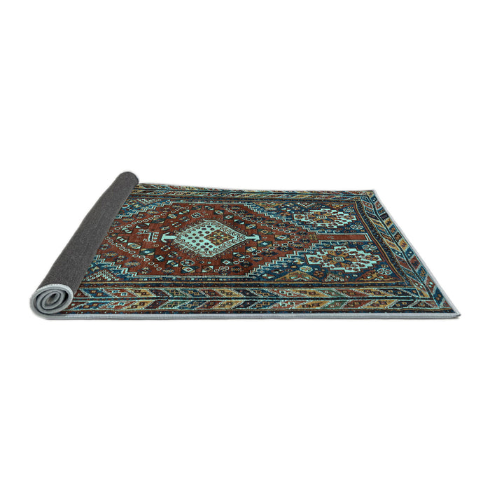 Sideview of Persian Light Blue Traditional Rug, tr902lblu