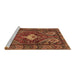 Sideview of Machine Washable Persian Brown Traditional Rug, wshtr902brn