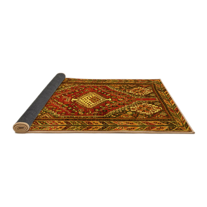 Sideview of Persian Yellow Traditional Rug, tr902yw