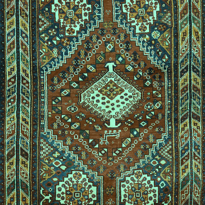 Machine Washable Persian Turquoise Traditional Area Rugs, wshtr902turq