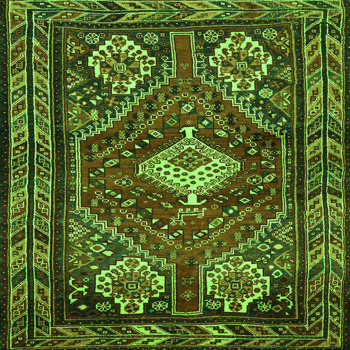 Serging Thickness of Persian Green Traditional Rug, tr902grn