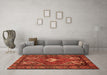 Machine Washable Persian Orange Traditional Area Rugs in a Living Room, wshtr902org