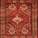 Round Machine Washable Persian Orange Traditional Area Rugs, wshtr902org