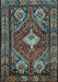 Machine Washable Persian Light Blue Traditional Rug, wshtr902lblu