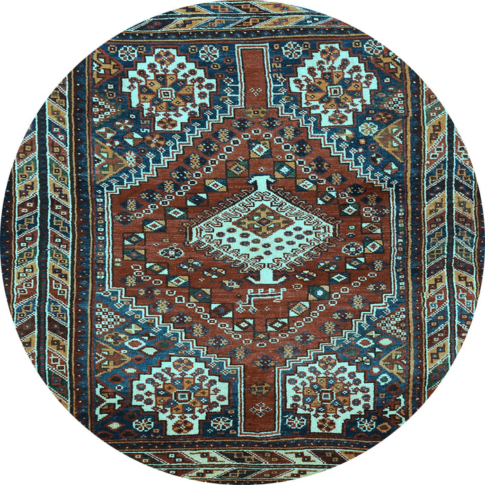 Round Persian Light Blue Traditional Rug, tr902lblu
