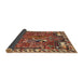 Sideview of Traditional Saffron Red Animal Rug, tr903