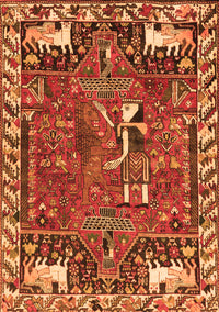 Animal Orange Traditional Rug, tr903org