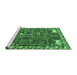 Sideview of Machine Washable Animal Emerald Green Traditional Area Rugs, wshtr903emgrn