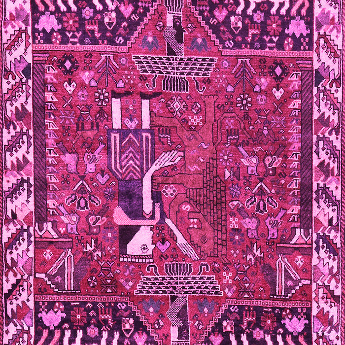 Machine Washable Animal Pink Traditional Rug, wshtr903pnk