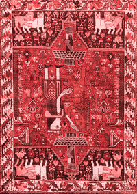 Animal Red Traditional Rug, tr903red