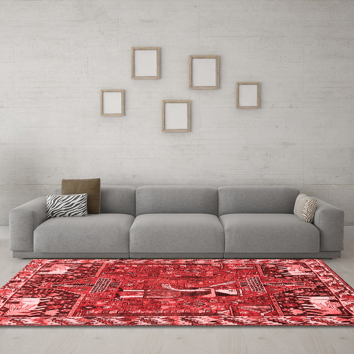 Traditional Red Washable Rugs