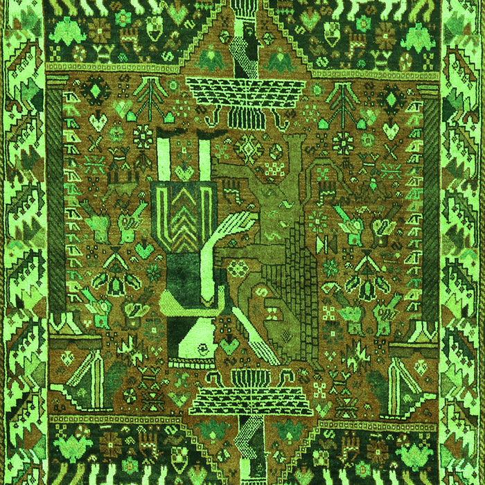 Animal Green Traditional Rug, tr903grn