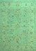 Oriental Turquoise Traditional Rug, tr904turq