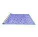 Sideview of Machine Washable Oriental Blue Traditional Rug, wshtr904blu