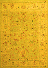 Oriental Yellow Traditional Rug, tr904yw