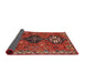 Sideview of Traditional Rust Pink Persian Rug, tr905