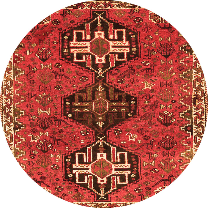 Square Persian Orange Traditional Rug, tr905org