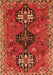 Serging Thickness of Machine Washable Persian Orange Traditional Area Rugs, wshtr905org